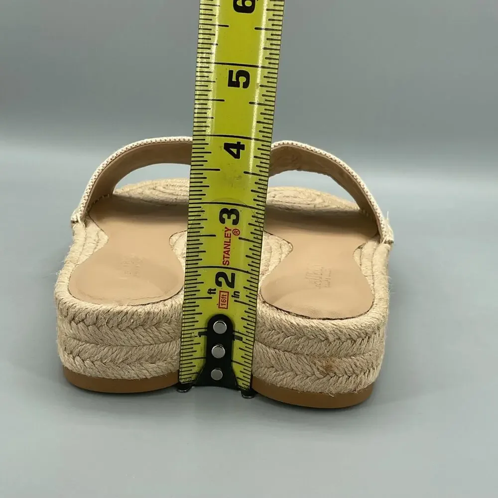 NEW Lauren Ralph Lauren Women Polly Canvas Espadrille Sandals Natural Size 9B